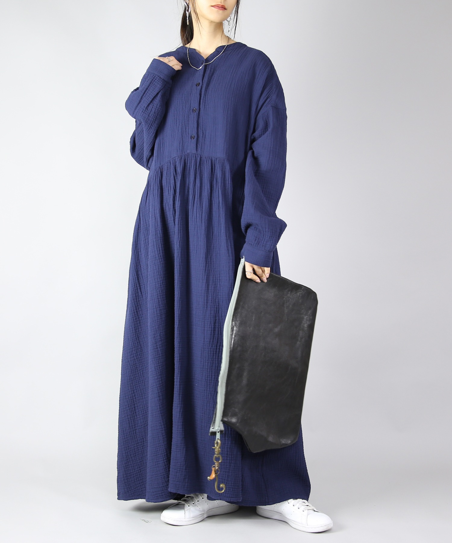 セール23%OFF】アンドイット and it_ 前ボタンフレアダブル