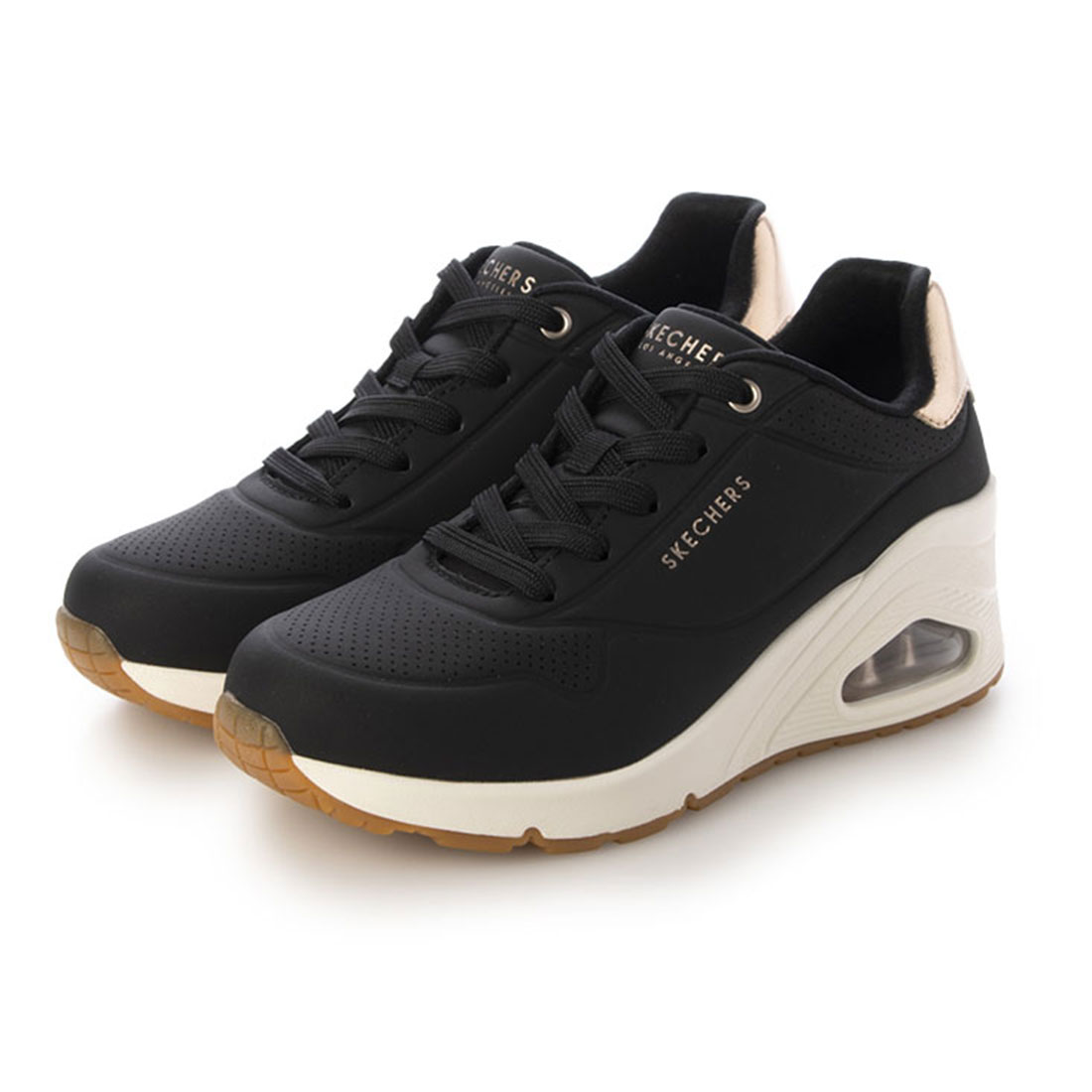 スケッチャーズ ウノ　レディース スニーカー　25cm 黒 SKECHERS スケッチャーズ レディース スニーカー 黒 ウノ