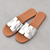 Oh my Sandals/オー マイ サンダルズ Oh my Sandals スクエアトウフラットレザーサンダル/507522955