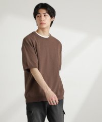 NANO universe/ブークレクルーネックニット 半袖/507851533