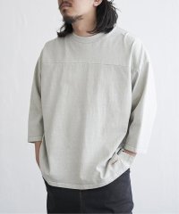 VENCE　EXCHANGE/【Goodwear】製品染め7分袖SUPER BIGフットボールTシャツ/507855678