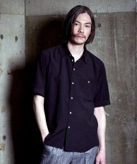NICOLE CLUB FOR MEN/シアーチェック レギュラーカラーシャツ/508029501