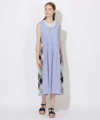 BLUE LABEL CRESTBRIDGE/【WEB限定】ナイロンコットンタフタパーシャルチェックジャンパースカート/508035667
