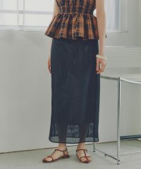 N Natural Beauty Basic/メッシュチェックナロースカート/508043418