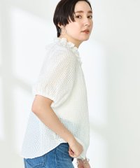 NOLLEY’S sophi/サッカーチェックフリルネックブラウス/508049204