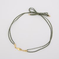 AGATHA PARIS/アガタ パリ AGATHA PARIS ヴェジタシオンラグジュリアントチョーカー、ベルベット、グリーン／ゴールド/508055742