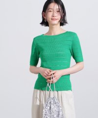 N Natural Beauty Basic/シアーボーダーリブニット/508080379