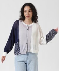 RoyalFlash/AULA AILA/アウラアイラ/別注 COLOR BLOCK SHEER KNIT CARDIGAN/508080454