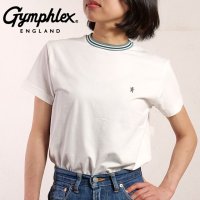 Gymphlex/ジムフレックス Gymphlex CREW NECK KNIT－LINE T－SHIRT WHITE/GREEN(CHARCOAL) [#GY－C0448 CC/508083777