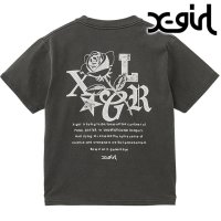 X-girl/エックスガール X－girl ROSE LOGO FADED S/S TEE PURPLE [105251011016]/508083813