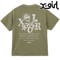 X-girl/エックスガール X－girl ROSE LOGO FADED S/S TEE PURPLE [105251011016]/508083813