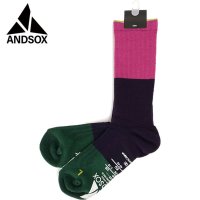 ANDSOX/アンドソックス ANDSOX SUPPORT PILE CREW PARETTO [26500/26501]/508083983