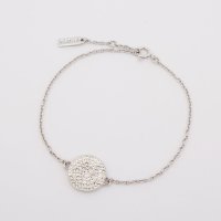 AGATHA PARIS/アガタ パリ AGATHA PARIS スィロブレスレット、パヴェディスク、クリスタル・シルバー/508084093