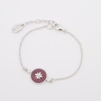 AGATHA PARIS/アガタ パリ AGATHA PARIS キュリオジテブレスレット、エナメル&フラワー、バイオレット／シルバー/508084112