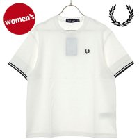 FRED PERRY/フレッドペリー FRED PERRY TIPPED PIQUE T－SHIRT SNOW－WHITE [G9167－129]/508084233