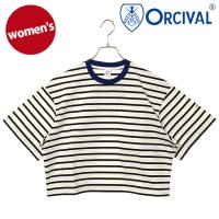 ORCIVAL/オーシバル ORCIVAL WIDE CREW NECK S/S P.O. WHITE/NAVY（ORANGE－BINDER） [OR－C0416－MSD]/508084347