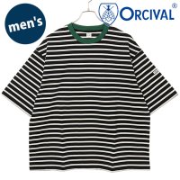 ORCIVAL/オーシバル ORCIVAL WIDE CREW NECK S/S P.O. WHITE/BLACK（BLUE－BINDER） [OR－C0460－MSD]/508084350