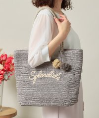 ITS’ DEMO/チャーム付ロゴ刺繍雑材トート/508084446