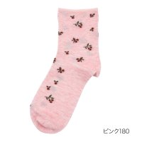 manzoku/マンゾク 満足 福助 【満足 ： 冷感】 靴下 花柄 クルー丈 レーヨンシルク(3145－42N)婦人 女性 レディース フクスケ fukuske ふくすけ/508084468