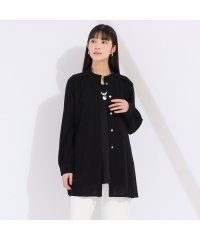 Liliane Burty/ウォッシャブル　コットンメッシュロングブラウス/508084838