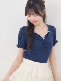 Emsexcite/エムズエキサイト ems excite 針抜きパフ袖CT/508085741