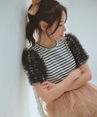 Feroux/【洗える】チュールスリーブ Tシャツ/508086565