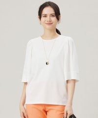 JIYU-KU（SMALL SIZE）/【接触冷感・UVカット・洗える】ストライプコットンハイゲージフレアスリーブ カットソー/508086573