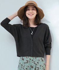 JIYU-KU（SMALL SIZE）/【カタログ掲載・接触冷感・UVカット・洗える】クレープストレッチニット カーディガン/508086580