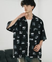 Rocky Monroe/ロッキーモンロー Rocky Monroe 接触冷感 オープンカラーシャツ 半袖 メンズ レディース アロハシャツ 開襟 総柄 オーバーサイズ ペイズリー グラ/508088274