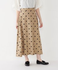 SHIPS Colors WOMEN/SHIPS Colors:〈洗濯機可能〉フロッキードット デニムライク スカート/508088450