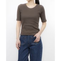 TIGORA/ティゴラ TIGORA レディース 半袖Tシャツ UVカットリブTシャツ TR－9C2175TS (ブラウン)/508088656