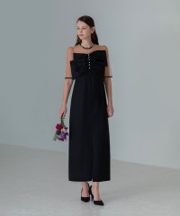 Leja/レジャ Leja フロントプリーツシアースリーブIラインドレスワンピース美脚効果結婚式 パーティードレス 成人式 20代 30代 40代/508088683