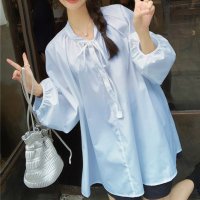 Private Beach/プライベートビーチ privatebeach リボンタイボリュームスリーブチュニック丈ブラウス/508088734