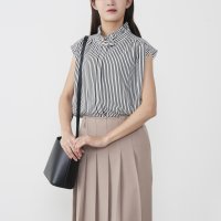 Doubleface Tokyo/ダブルフェーストーキョー Doubleface Tokyo フリルネックストライプブラウス/508088992