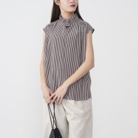 Doubleface Tokyo/ダブルフェーストーキョー Doubleface Tokyo フリルネックストライプブラウス/508088992