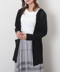 libelle more/リベル モア libelle more 〈吸水速乾・UVカット〉梨地ランダムストライプテレコフード付きトッパー/508088996