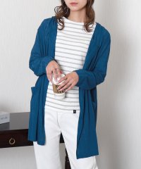 libelle more/リベル モア libelle more 〈吸水速乾・UVカット〉梨地ランダムストライプテレコフード付きトッパー/508088996