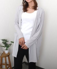 libelle more/リベル モア libelle more 〈吸水速乾・UVカット〉梨地ランダムストライプテレコフード付きトッパー/508088996