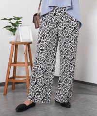 libelle more/リベル モア libelle more セミワイドパンツ プリーツパンツ【ヒョウ柄】/508088998