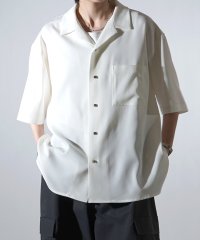 Confirm/コンファーム Confirm ビッグシルエット メタルボタン ドレープとろみ オープンカラー半袖シャツ ユニセックス/508089439