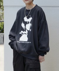 Confirm/コンファーム Confirm ワンポイントロゴ / フォトプリント / Shadowガールプリント ビッグシルエット 裏起毛プルオーバースウェット ユニセックス/508089445