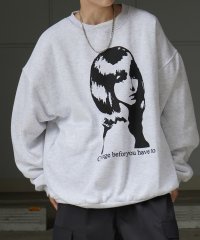 Confirm/コンファーム Confirm ワンポイントロゴ / フォトプリント / Shadowガールプリント ビッグシルエット 裏起毛プルオーバースウェット ユニセックス/508089445