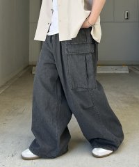 Confirm/コンファーム Confirm セットアップ対応 ミリタリーワイドカーゴパンツ オーバーサイズ サイドポケット 裾ドローコード パラシュートパンツ/508089447