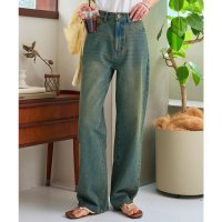 KOBE LETTUCE/コウベレタス KOBE LETTUCE 綿100%ハイウエストストレートワイドデニムパンツ [M4060]/506901794