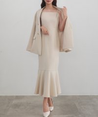 CENEA/セネア CENEA CENEA 【選べる】金ボタンテーラードジャケット(ゆったりシルエット)＋キャミワンピース セット（フレア／Iライン／マーメイド）[高身長サ/507934495