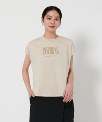 BEAUTY&YOUTH UNITED ARROWS/コットン ロゴプリント フレンチスリーブ Tシャツ/508057027