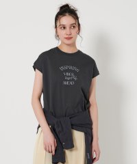 BEAUTY&YOUTH UNITED ARROWS/コットン ロゴプリント フレンチスリーブ Tシャツ/508057027