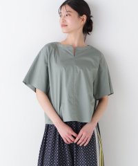 human woman/◆ボックスシルエットキーネックブラウス/508083532