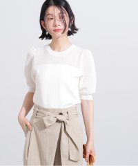 N Natural Beauty Basic/メッシュ切替半袖ニット/508083572
