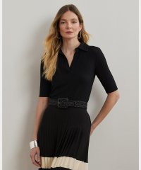 LAUREN RALPH LAUREN/リブニット エルボースリーブ ポロ Tシャツ/508085270
